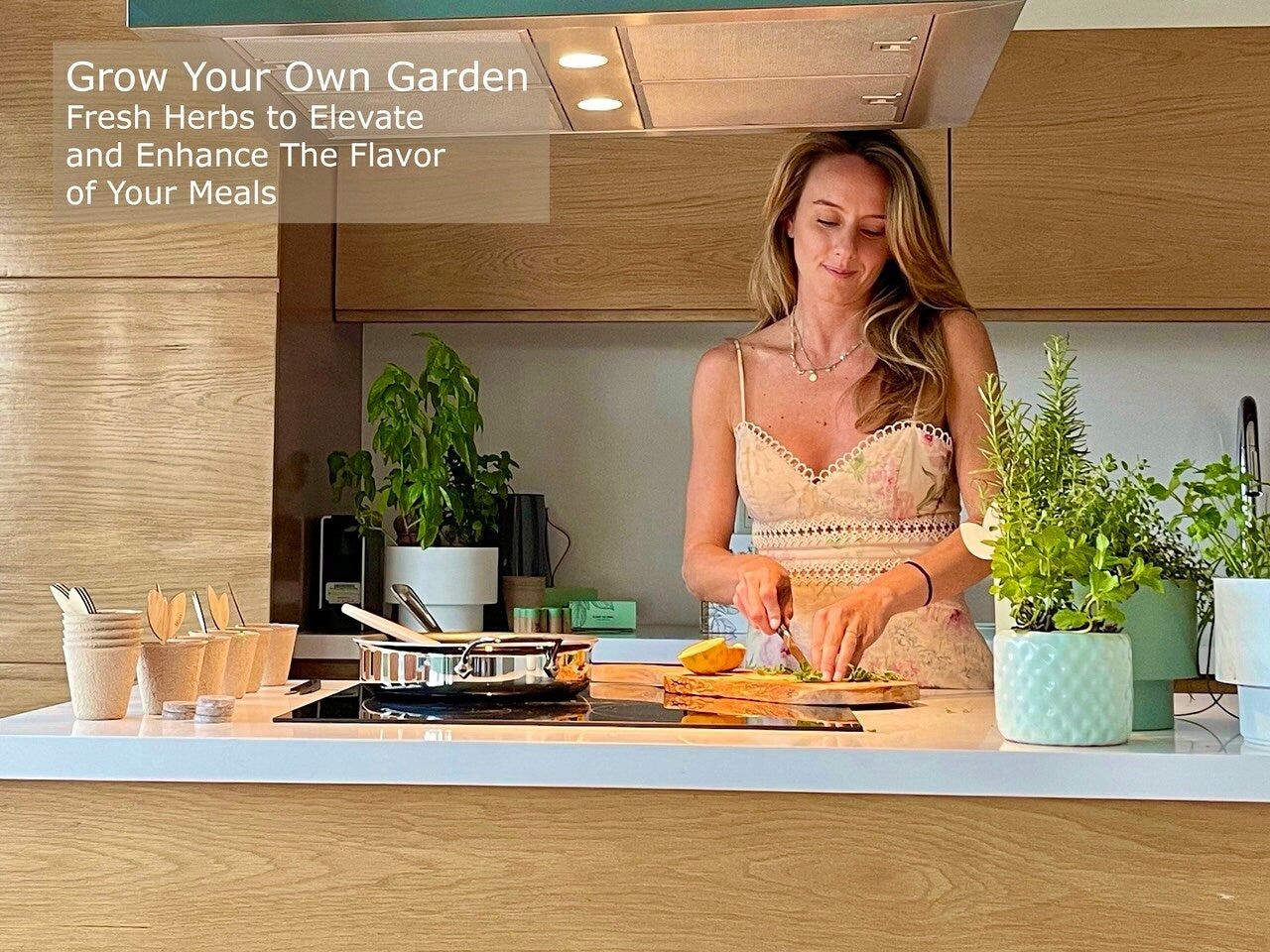 FLEUR DU BIEN Indoor Herb Garden Kit – 10 Organic Herb Seeds, Biodegradable Pots, Soil Discs & Markers – Sustainable Starter Set for Beginners – Unique Gardening Gift for Women & Men