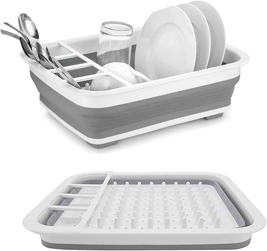 Compact Kitchen Dish Drying Rack – Off-White | Space-Saving Dish Drainer for Kitchen Counter – 14” x 12” Lightweight & Durable Design
