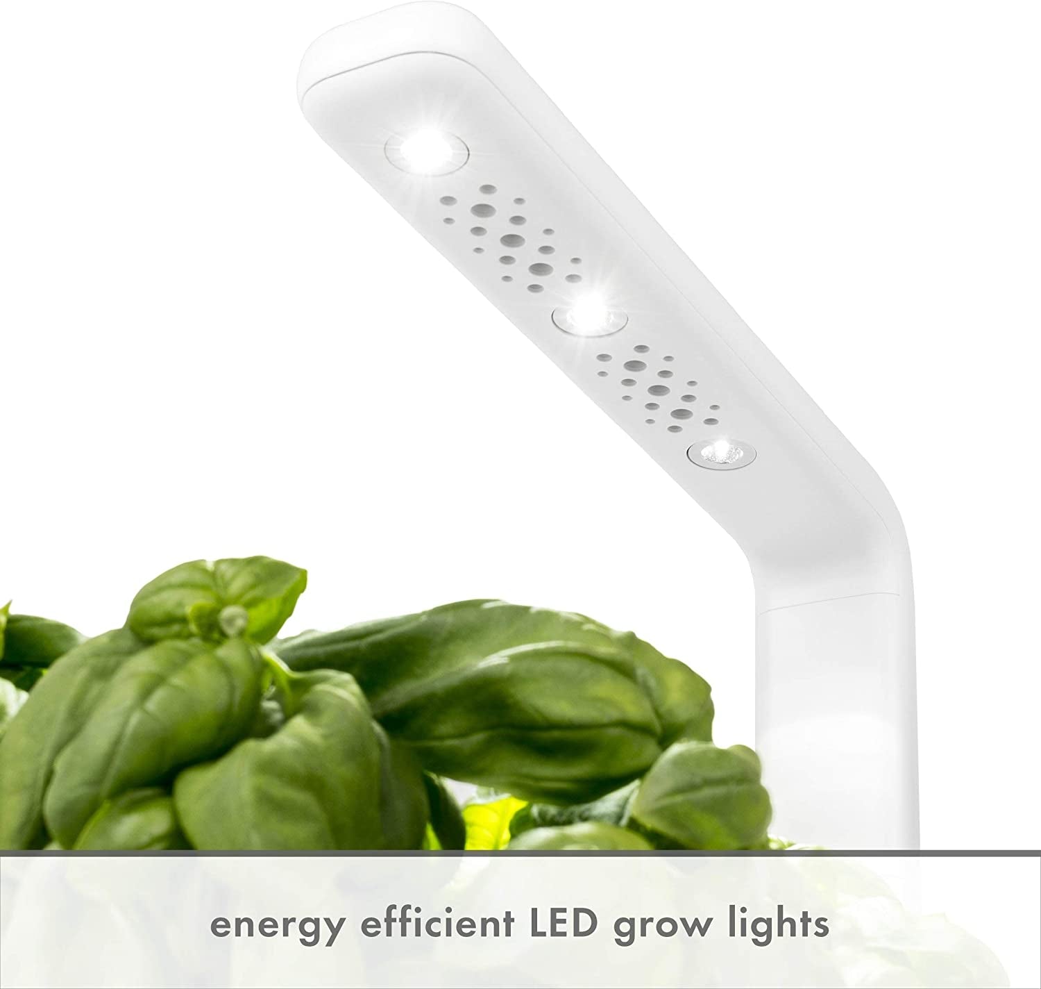 Click & Grow Smart Garden 3 – Indoor Herb Garden Kit with 3 Basil Pods – Automatic Watering, LED Grow Light, No-Noise, Perfect for Kitchen Counter or Office – Beige