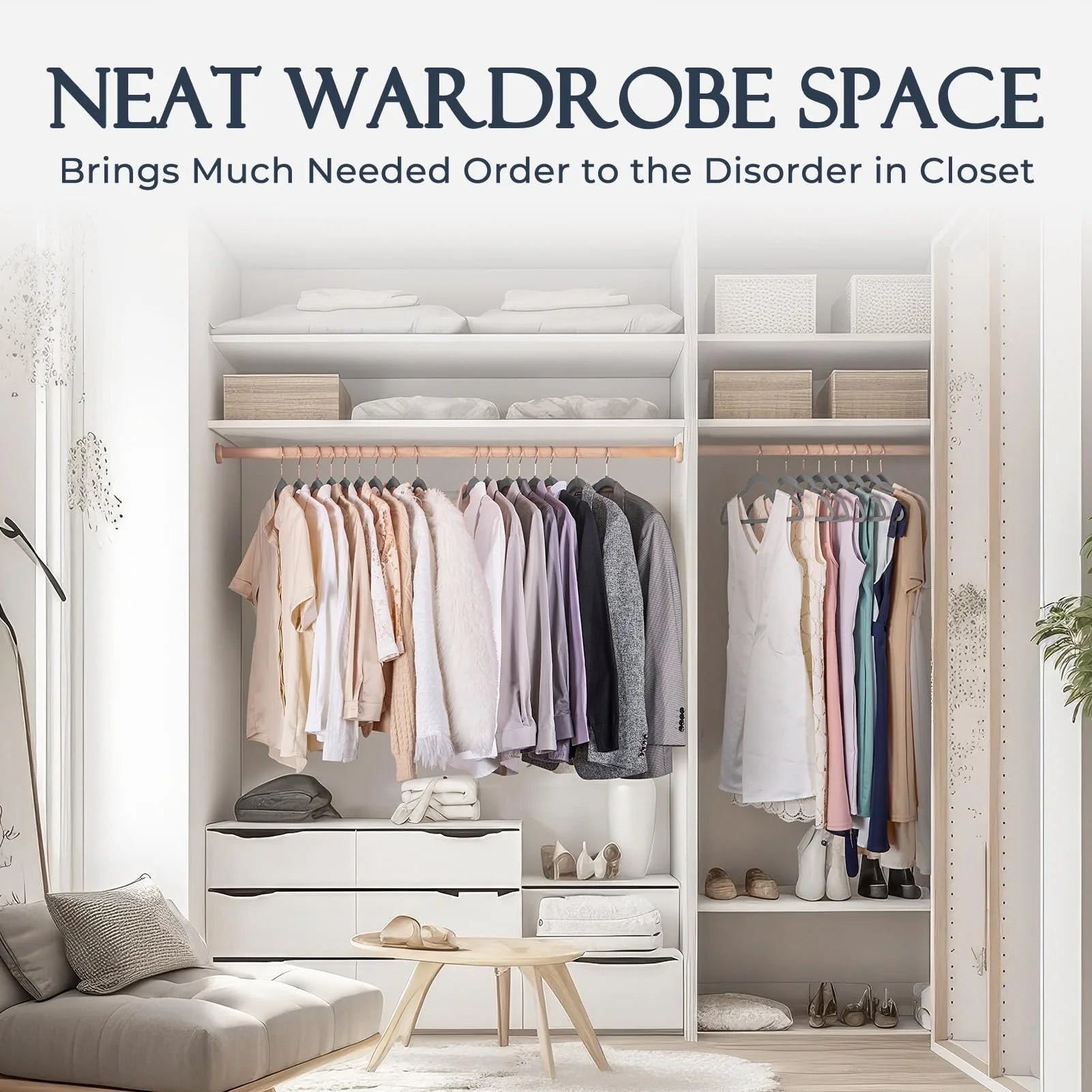 Grey Velvet Hangers 60 Pack, Premium Clothes Hangers Non-Slip Felt Hangers, Sturdy Grey Hangers Heavy Duty Coat Hangers, Space Saving Durable Suit Hangers, No Hanger Marks Rose Gold Hook