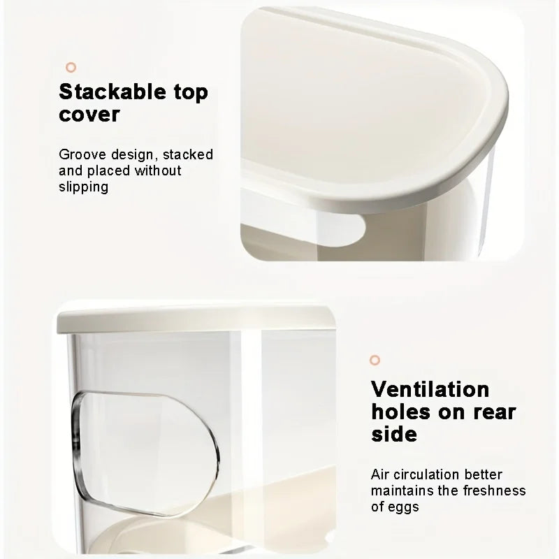 Double Layer Rolling Egg Dispenser Refrigerator Egg Storage Box Automatic Scrolling Egg Holder Household Kitchen Organizer