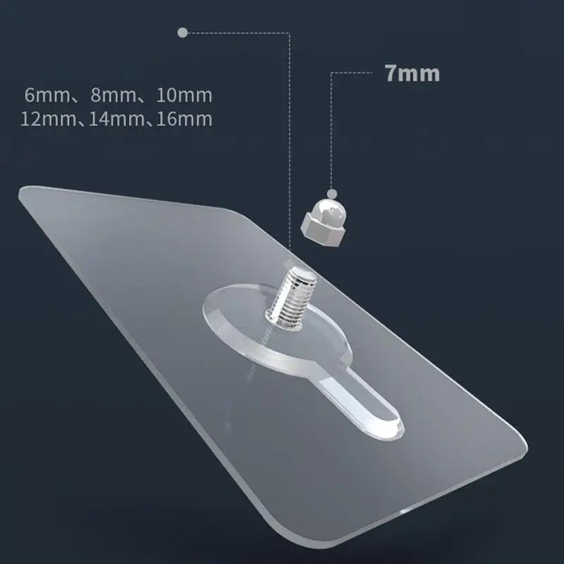 10Pcs Punch-Free Non-Marking Screw Picture Wall Picture Traceless Nail Hook Invisible Traceless Invisible Traceless Hardwall