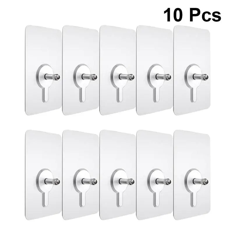 10Pcs Punch-Free Non-Marking Screw Picture Wall Picture Traceless Nail Hook Invisible Traceless Invisible Traceless Hardwall