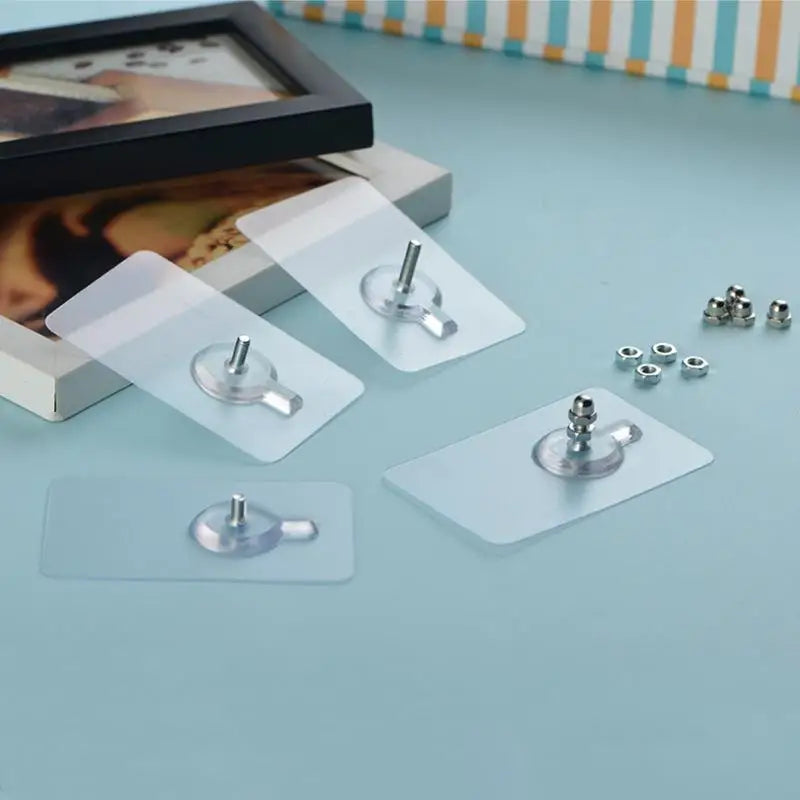 10Pcs Punch-Free Non-Marking Screw Picture Wall Picture Traceless Nail Hook Invisible Traceless Invisible Traceless Hardwall