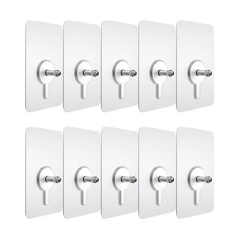 10Pcs Punch-Free Non-Marking Screw Picture Wall Picture Traceless Nail Hook Invisible Traceless Invisible Traceless Hardwall
