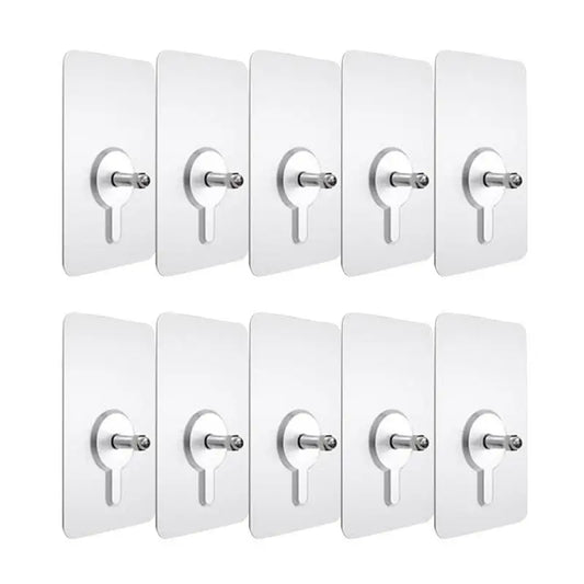 10Pcs Punch-Free Non-Marking Screw Picture Wall Picture Traceless Nail Hook Invisible Traceless Invisible Traceless Hardwall