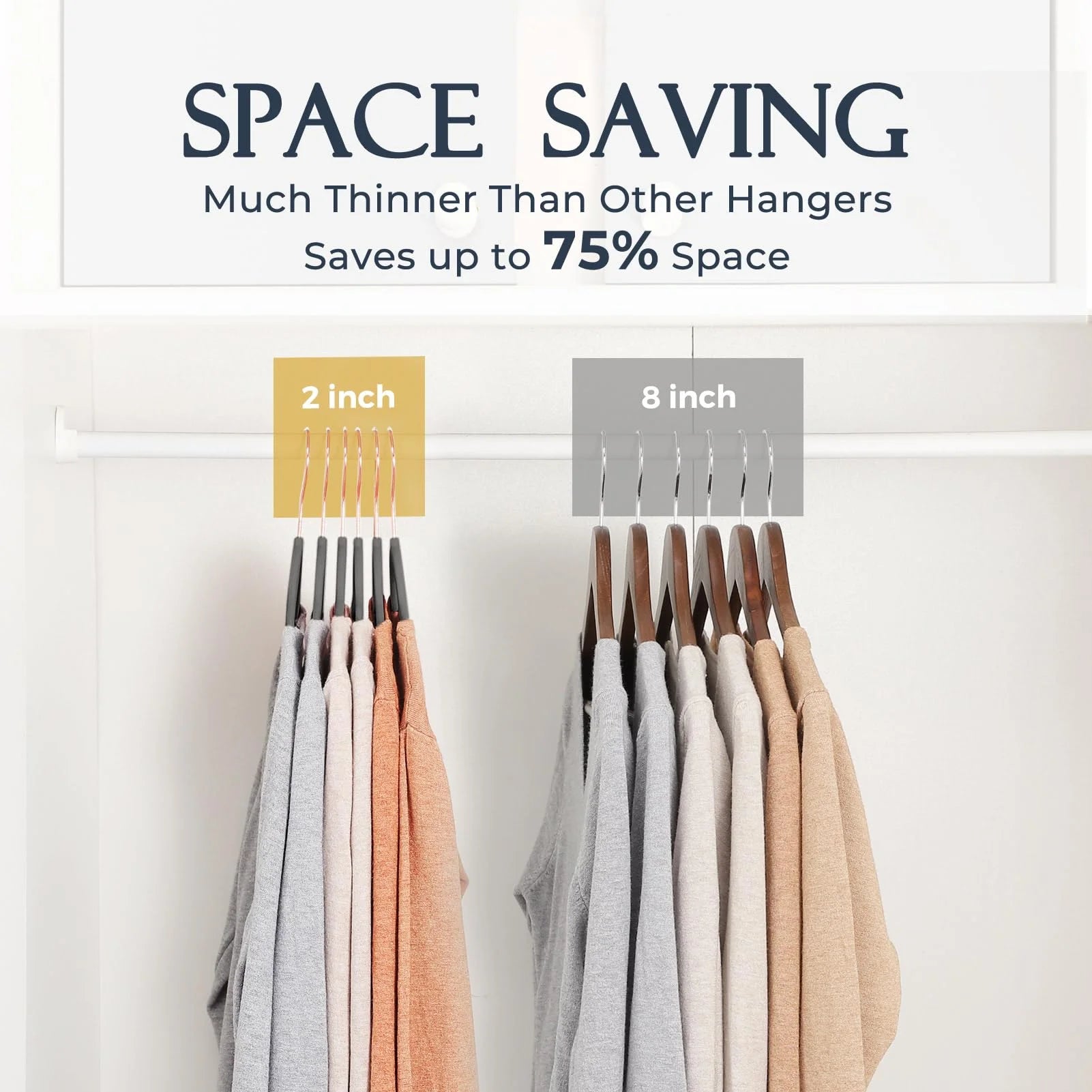 Grey Velvet Hangers 60 Pack, Premium Clothes Hangers Non-Slip Felt Hangers, Sturdy Grey Hangers Heavy Duty Coat Hangers, Space Saving Durable Suit Hangers, No Hanger Marks Rose Gold Hook